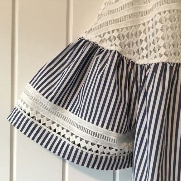 SCOTCH&SODA| Crochet Stripe Bell Sleeve Top - Picture 7 of 11